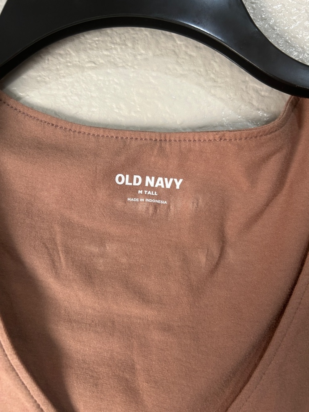 Old Navy Brown Short Sleeve V Neck Casual Body Suit Sz M TALL Summer TC0208 - Picture 3 of 7